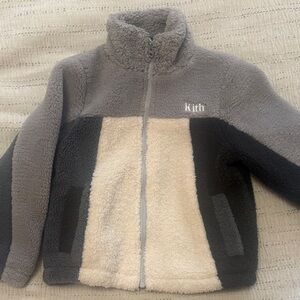 Unisex Kith Kids Puffer Jacket - Gray and Cream size 3T